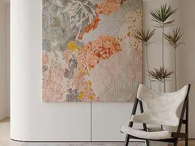 奶油风挂画 抽象挂画 油画 玄关挂画 客厅挂画 书房挂画