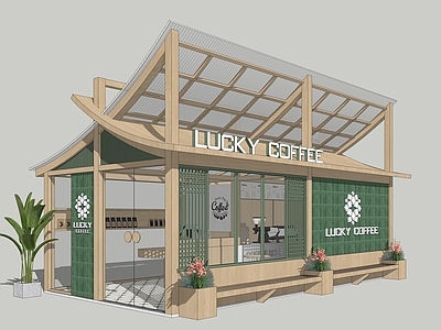 新中式餐饮建筑 咖啡厅 奶茶店 快闪店 非标商业 临时建筑