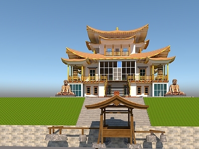 中式古建寺庙建筑