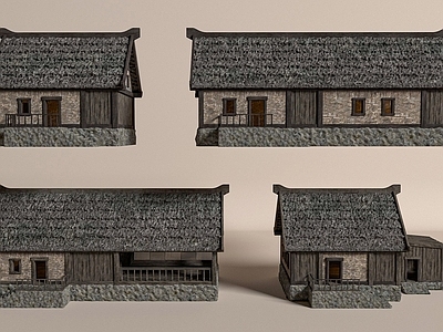 中式古建古建 乡村土房