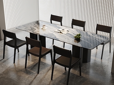 意式极简餐桌椅 现代意式餐桌椅