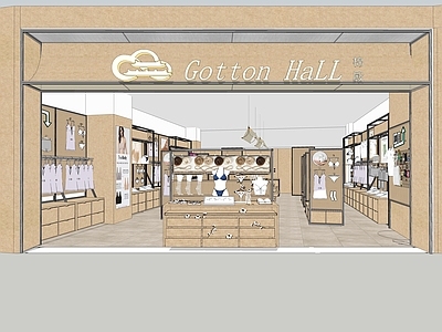 现代简约母婴店 内衣店 组合展架 铝型材 服装店