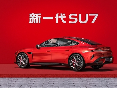 汽车 小米汽车 赤霞红 汽车内饰 新一代7 小米