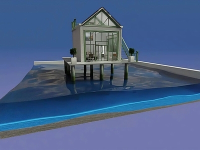 现代简约其他住宅外观 海上小木屋