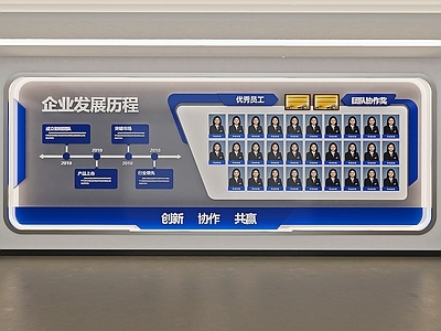 其他办公空间 文化墙 企业文化墙 发展历程 优秀员工 荣誉墙