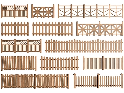 原木风栏杆 护栏 围栏 栏杆 栅栏 防护栏