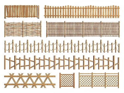原木风栏杆 新中式围栏 护栏 栏杆 防护栏 栅栏