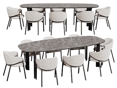 意式极简餐桌椅 现代餐桌椅 桌椅组合 休闲桌椅
