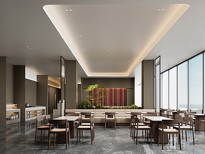 现代简约酒店餐厅 现代酒店餐厅 新中式酒店餐厅 自助餐餐厅 新中式自助餐餐厅