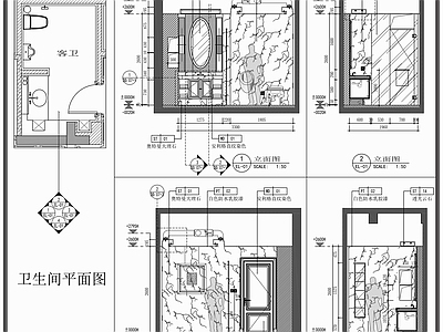 卫生间 中式卫生间 家装客卫卫生间 洗手台 洁柜 卫生间布局图