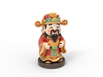 中式雕塑摆件 财神爷 中式摆件 财神爷摆件 春节美陈 财神爷雕塑