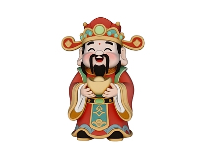 中式雕塑摆件 财神爷美陈 财神爷雕塑 中式摆件 春节美陈 招财进宝