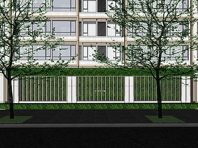 现代主义景观围栏 示范区住宅围墙 精致景观围墙围墙 景墙围栏景观边界 豪宅围墙景观 次入口人行入口