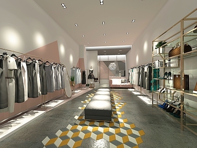 轻奢服装店 女装店 服装店 时尚买手店 奢侈品店 时尚简约店