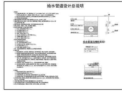 给水系统 给水管道总说明 给水管道设计 给水说明 给水