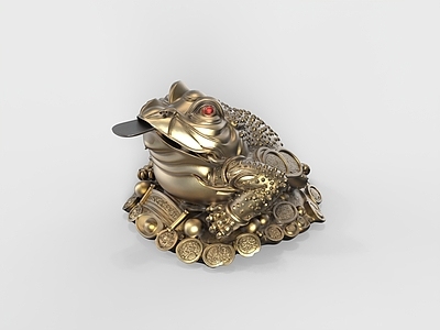 中式雕塑摆件 金蟾 招财进宝 黄金摆件 中式摆件 蟾蜍