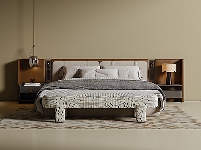 意式极简双人床