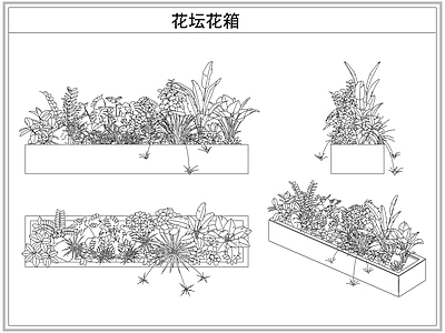 灌木种植 花坛花箱花池