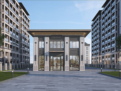 新中式大门 新中式建筑