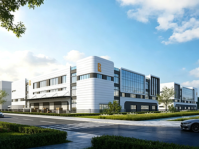 产业园建筑 生产制造基地 产业园施工图 厂房 服务器制造基地 产业园