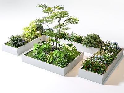 现代主义景观廊道 花坛 花池 花箱 阳台花盆 阳台造景