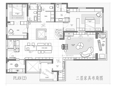 别墅 410平复式 平面图 方案图