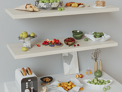 原木风厨房用品 厨房用品 厨具 果盘 面包机 甜点