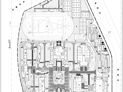 其他景观 杭州学军中学 校园整体景观 景观总图