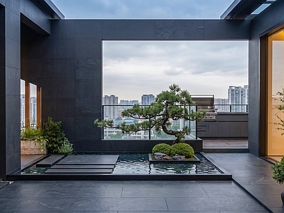 新中式景观屋顶花园