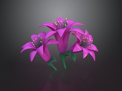 现代花池 紫百合 花卉 花 花池 花景