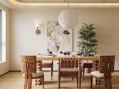 奶油风家居餐厅