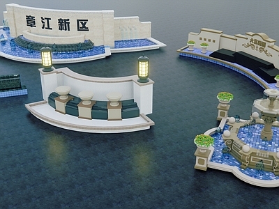 欧式跌水 水景跌水景墙