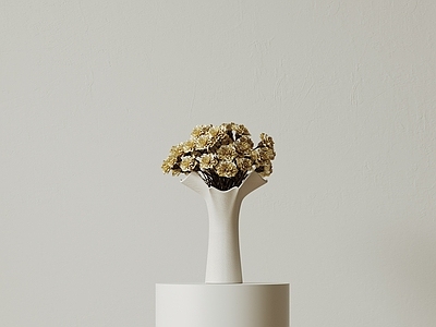 极简花艺 现代中古花瓶花艺 新中式花瓶 侘寂风装饰品 极简玻璃花瓶 餐桌陶瓷花瓶