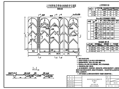 其他节点详图 人字型骨架 植物防护设计