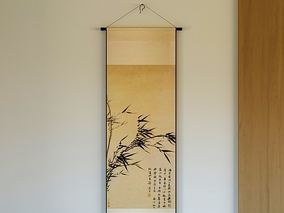 新中式挂画 卷轴挂画 墙面装饰 竖幅画作 玄关墙面