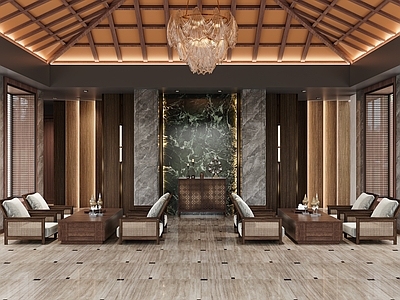 新中式中餐厅 中餐厅 接待大堂