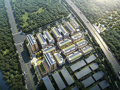 产业园建筑 产业园全套施工图 工业上楼厂房 厂房施工图 产业园 厂房