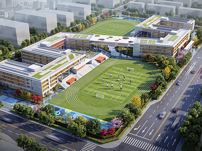 现代主义学校建筑 学校建筑 现代学校 初中