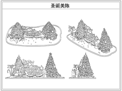 综合软装摆件图库 圣诞美陈