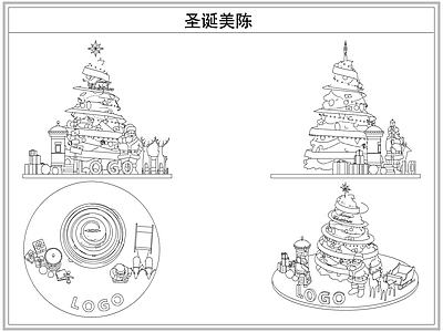 综合软装摆件图库 圣诞美陈