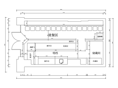 其他餐饮空间 粉面店 现代简约 粉面店布置图