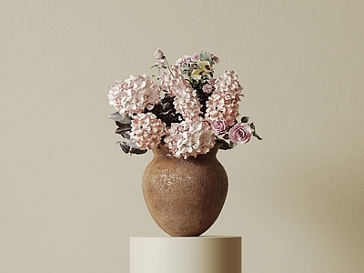 侘寂花艺 现代中古花瓶花艺 新中式花瓶 侘寂风装饰品 极简玻璃花瓶 餐桌陶瓷花瓶