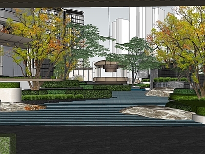 现代主义小区景观 中海展示区