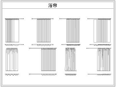 综合软装摆件图库 浴帘防水帘