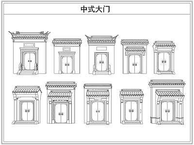其他图库 中式庭院入户大门