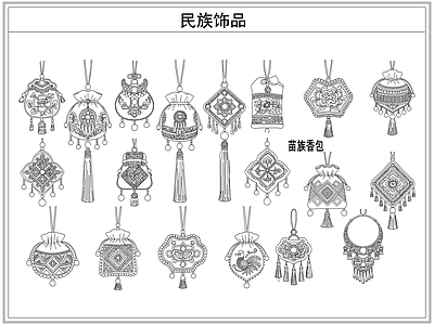 综合软装摆件图库 非遗民族首饰品