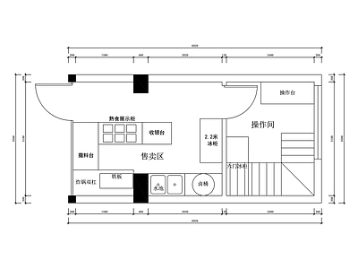 其他餐饮空间 烧鸡架店 现代风格 烧鸡架店布置图