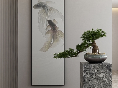 新中式玄关挂画