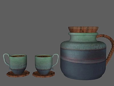 侘寂茶具 中式茶具 杯子 水壶 咖啡