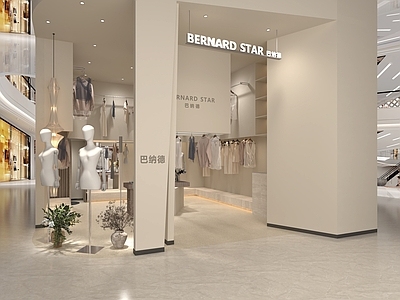 奶油风服装店 商场 女装 中端 5万